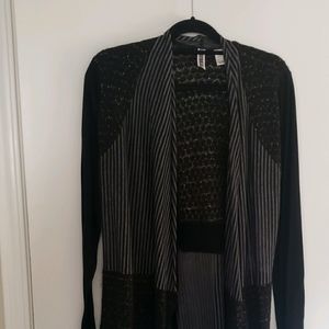 BKE (Buckle) open patch work cardigan size L